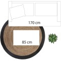 Kulatý jutový koberec 120 cm