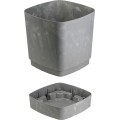 Sada 3 ks květináčů Cubi 16x16/19x19/25x25 cm šedý beton