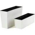 Plastový květináč Bouquet Riflo 56x19 cm krémový