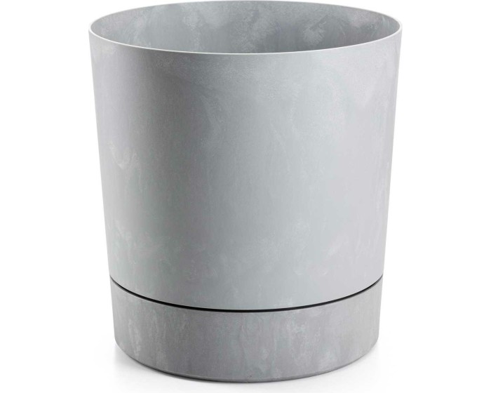 Květináč s podmiskou AZALEA 35 cm šedý beton 