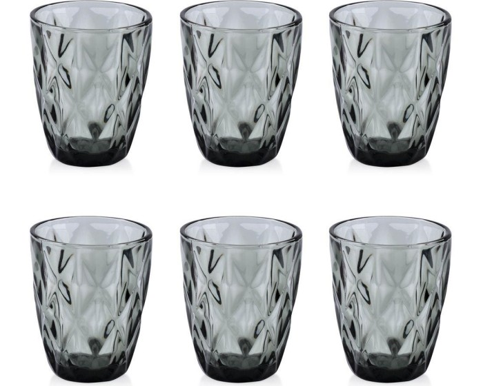 Sada 6 sklenic Mondex 250 ml šedá