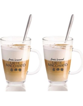 Sada 2 sklenic se lžičkou Latte 300 ml