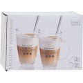 Sada 2 sklenic se lžičkou Latte 300 ml