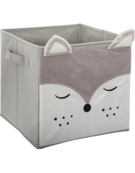 Textilní box na hračky Lis šedý