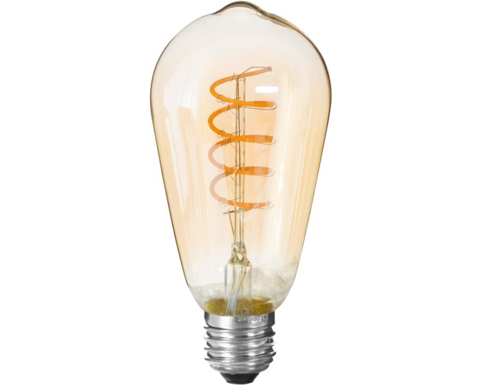 LED žárovka Tear Twisted 2W E27 teplá bílá