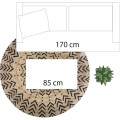 Kulatý jutový dekorativní koberec 120 cm I