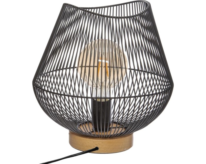 Drátěná stolní lampa Jena 28 cm černá