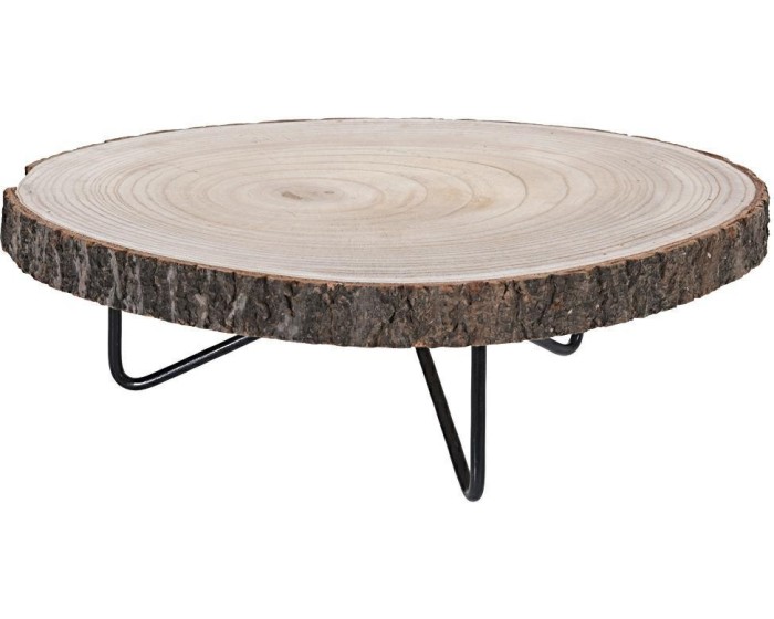Dřevěný stojan na 3 nohách Bordos 40 cm hnědý