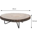 Dřevěný stojan na 3 nohách Bordos 40 cm hnědý
