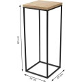 Květinový stojan CHARR 60 cm černý/dub lancelot