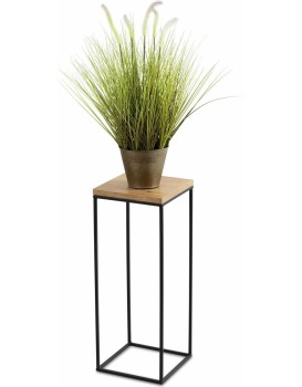 Květinový stojan CHARR 60 cm černý/dub lancelot