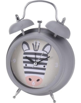 Budík pro děti Zebra šedý