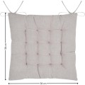 Oboustranný podsedák na židli Tilda 38x38 cm bílý/šedý