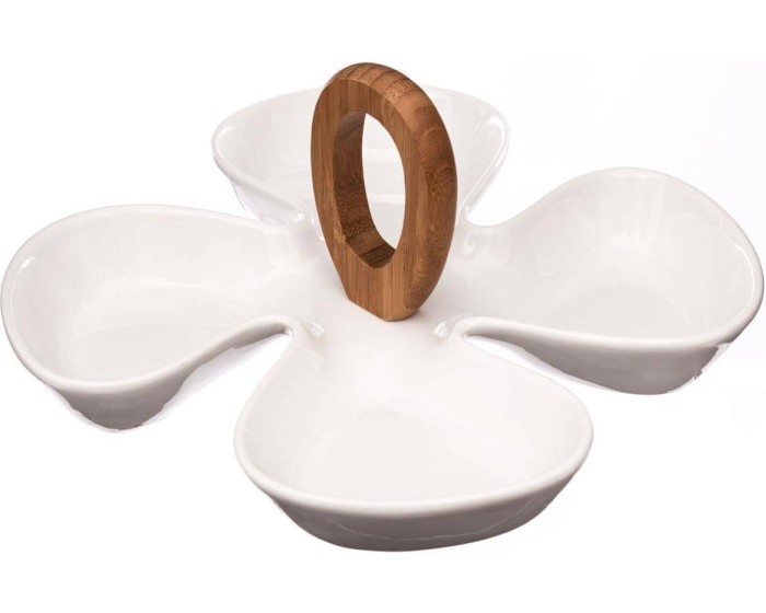 Porcelánová dělená miska bílá
