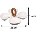 Porcelánová dělená miska bílá