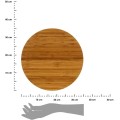 Otočná bambusová deska 35 cm hnědá