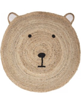 Kulatý koberec Bear 100 cm hnědý