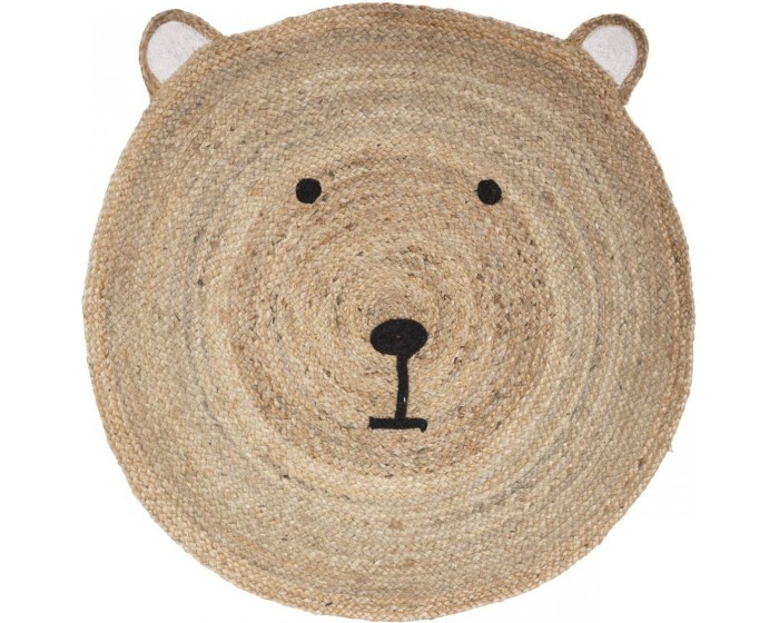 Kulatý koberec Bear 100 cm hnědý