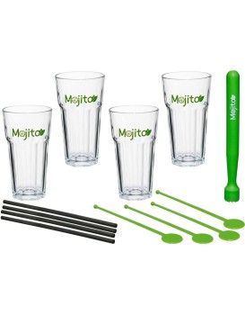 Sada 4 sklenic na Mojito + přislušenství