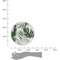Sada 6 ks talířů LEAFS 26,5 cm bílá/zelená 