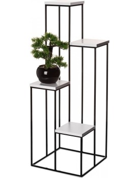 Květinový stojan LOFT 110 cm černý/bílý
