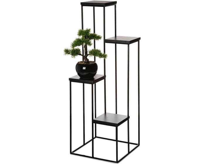 Květinový stojan LOFT 110 cm černý
