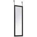 Závěsné zrcadlo na dveře HAGGY 110x36 cm černé