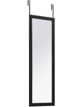 Závěsné zrcadlo na dveře HAGGY 110x36 cm černé