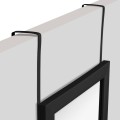 Závěsné zrcadlo na dveře HAGGY 110x36 cm černé