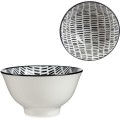 Porcelánová miska na polévku LINEAS 16 cm bílá/černá 