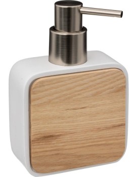 Dávkovač na mýdlo NATUREO 200 ml bílý/hnědý