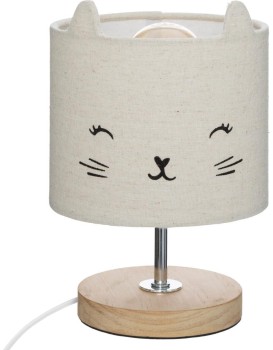 Dětská noční lampa CAT krémová