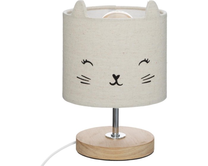 Dětská noční lampa CAT krémová