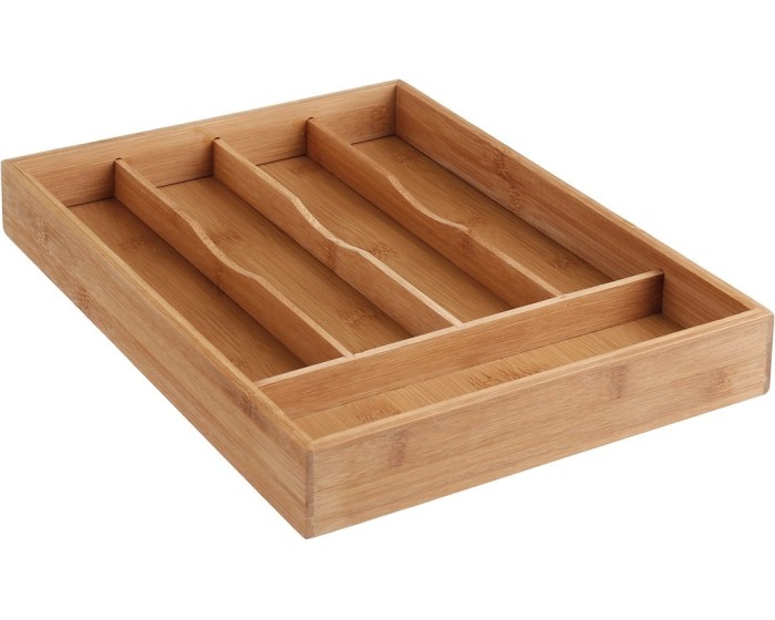 Bambusový organizér na příbory SORTES 25x34 cm hnědý 