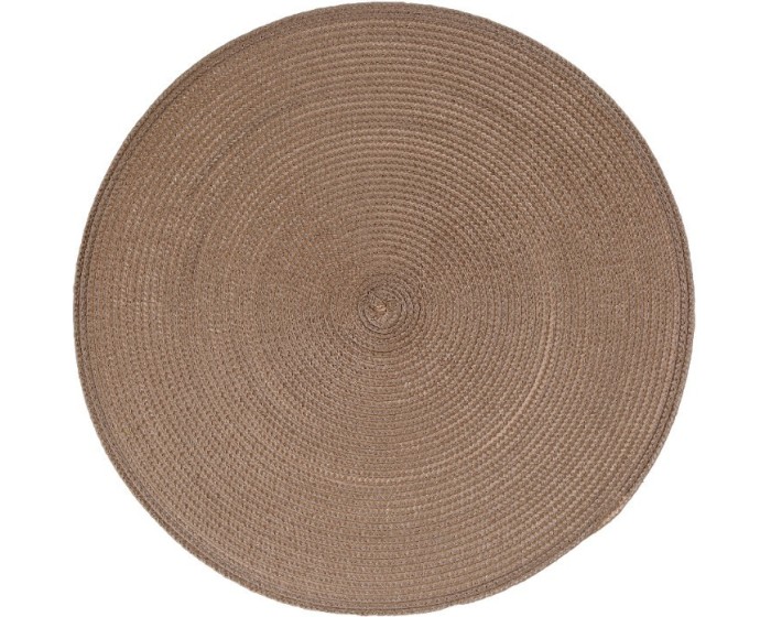 Kulaté prostírání BRAID 38 cm taupe