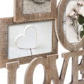 Fotorámeček na 6 fotografií LOVE hnědý