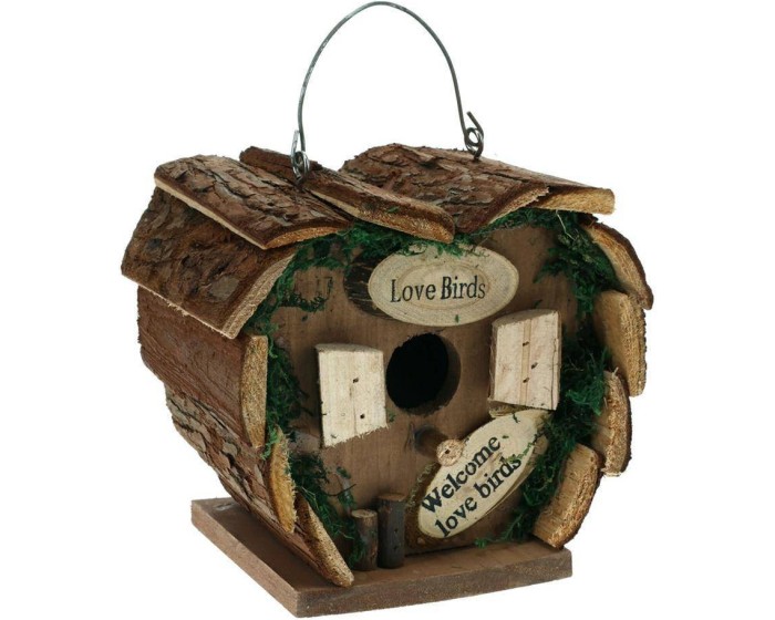 Ptačí budka Love Birds hnědá
