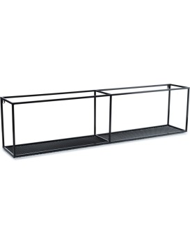 Závěsná police LOFT 120 cm černá