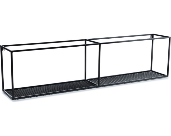 Závěsná police LOFT 120 cm černá