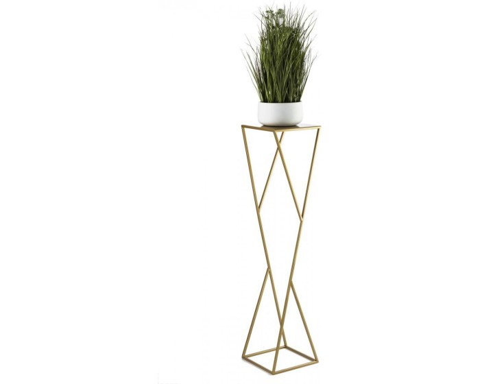 Stojan na květiny LOFT I zlatý 100 cm