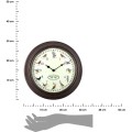 Hodiny se zvuky ptáků Birdse 30 cm hnědé