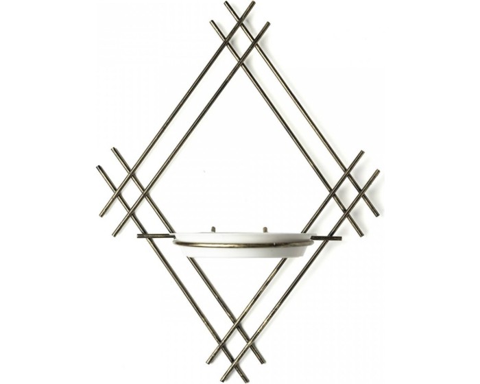 Nástěnný květinový stojan LOFT 31 cm zlatý