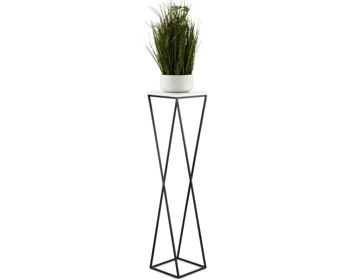 Květinový stojan LOFT I 100 cm černý/bílý
