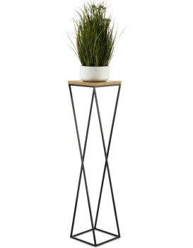 Květinový stojan LOFT I 100 cm černý/dub lancelot