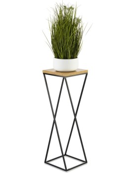 Květinový stojan LOFT I 70 cm černý/dub lancelot