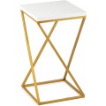 Květinový stojan LOFT III 40 cm zlatý/bílý