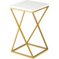 Květinový stojan LOFT III 40 cm zlatý/bílý