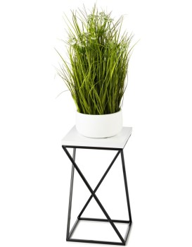 Květinový stojan LOFT III 40 cm černý/bílý