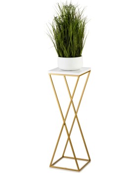 Květinový stojan LOFT 70 cm zlatý/bílý