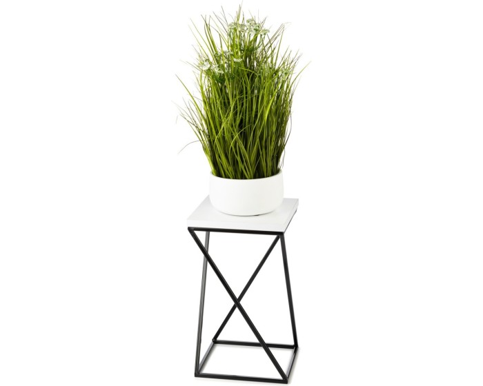 Květinový stojan LOFT II 40 cm černý/bílý